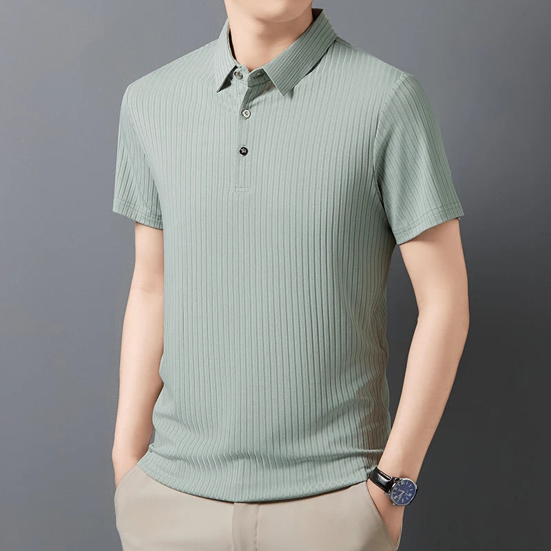 Lauxs Men's - Timeless Striped Polo Shirt