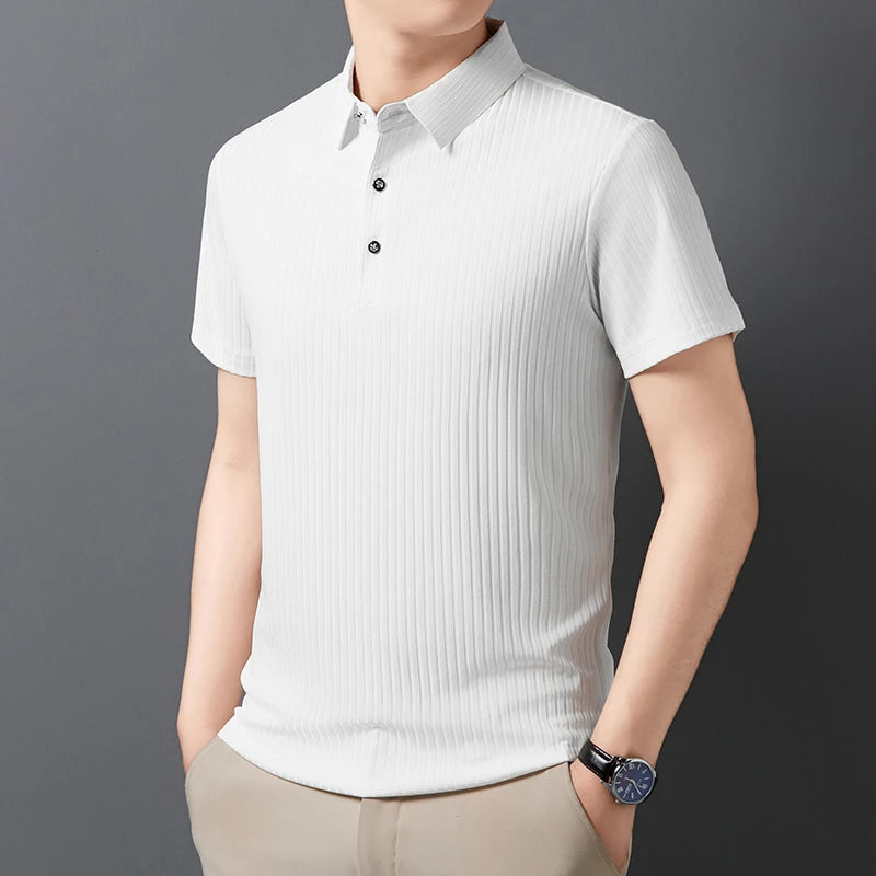 Lauxs Men's - Timeless Striped Polo Shirt