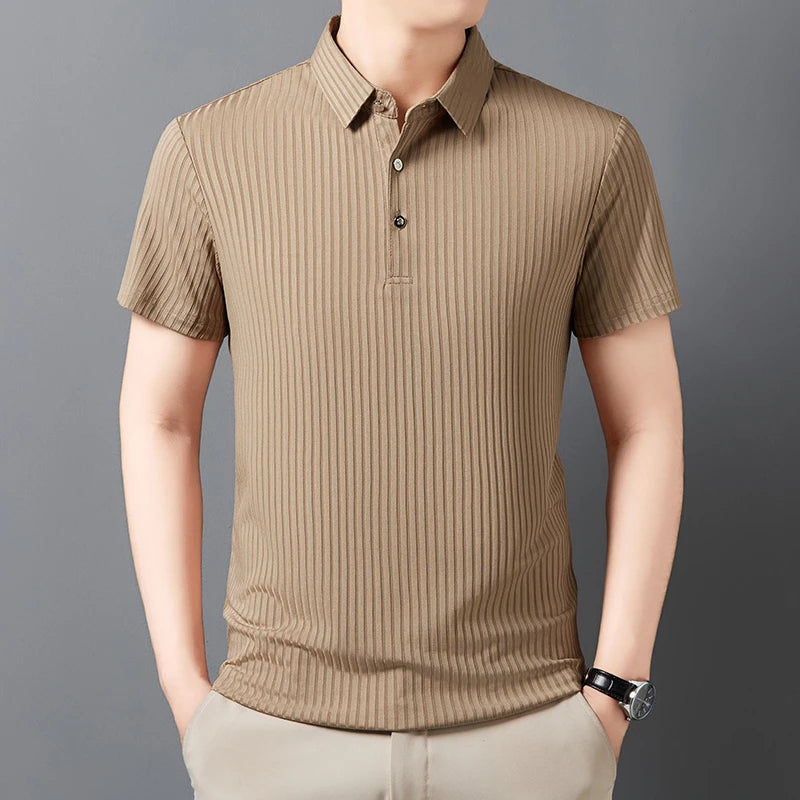 Lauxs Men's - Timeless Striped Polo Shirt