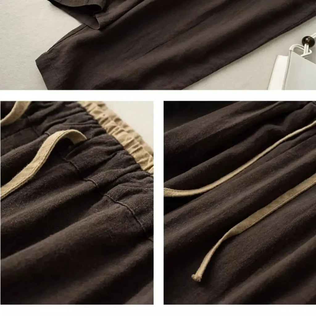 Elegant Cotton Linen Harem Trousers by Lauxs