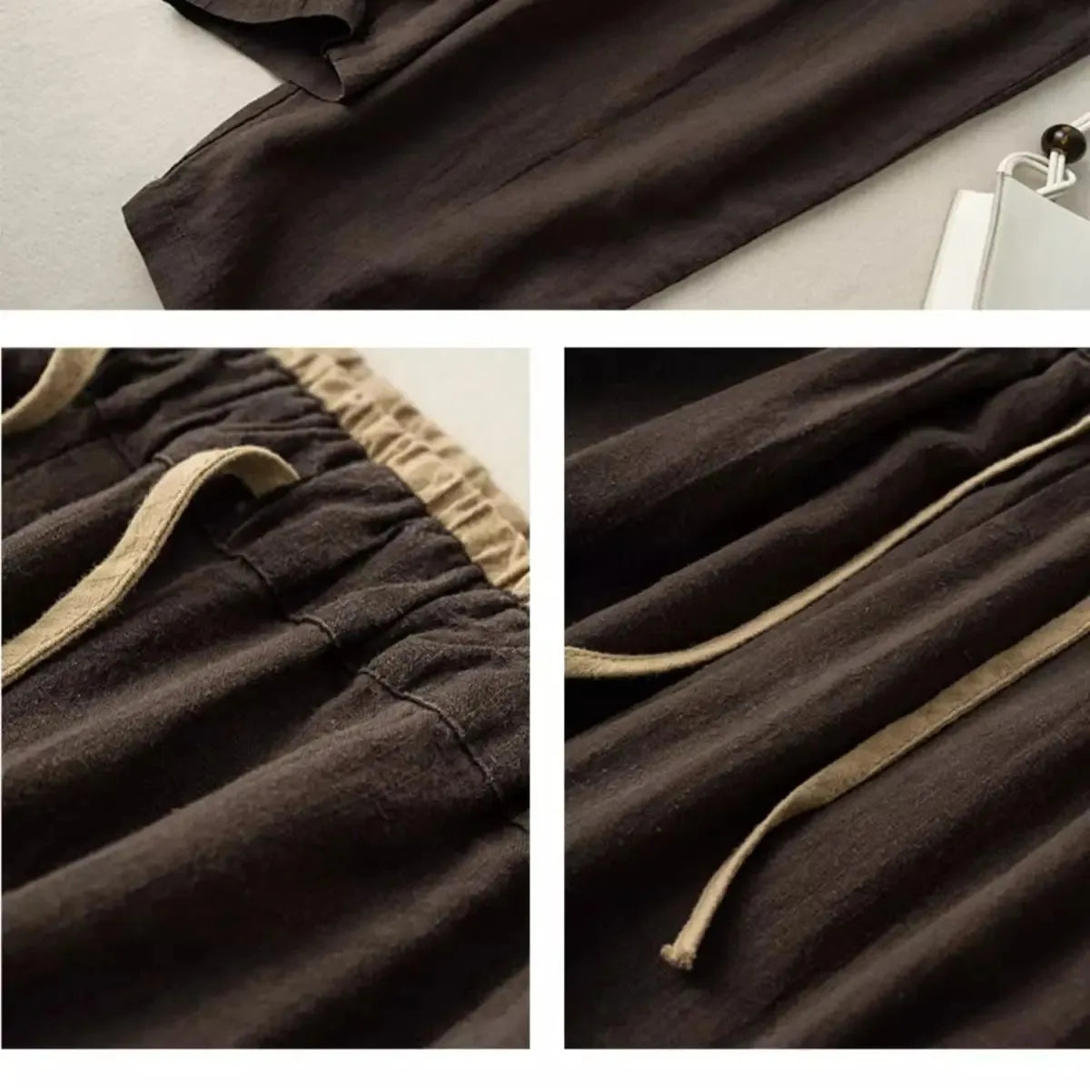 Elegant Cotton Linen Harem Trousers by Lauxs