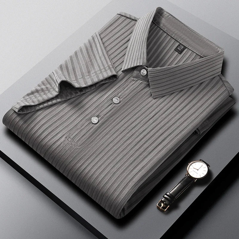 Lauxs Men's - Timeless Striped Polo Shirt
