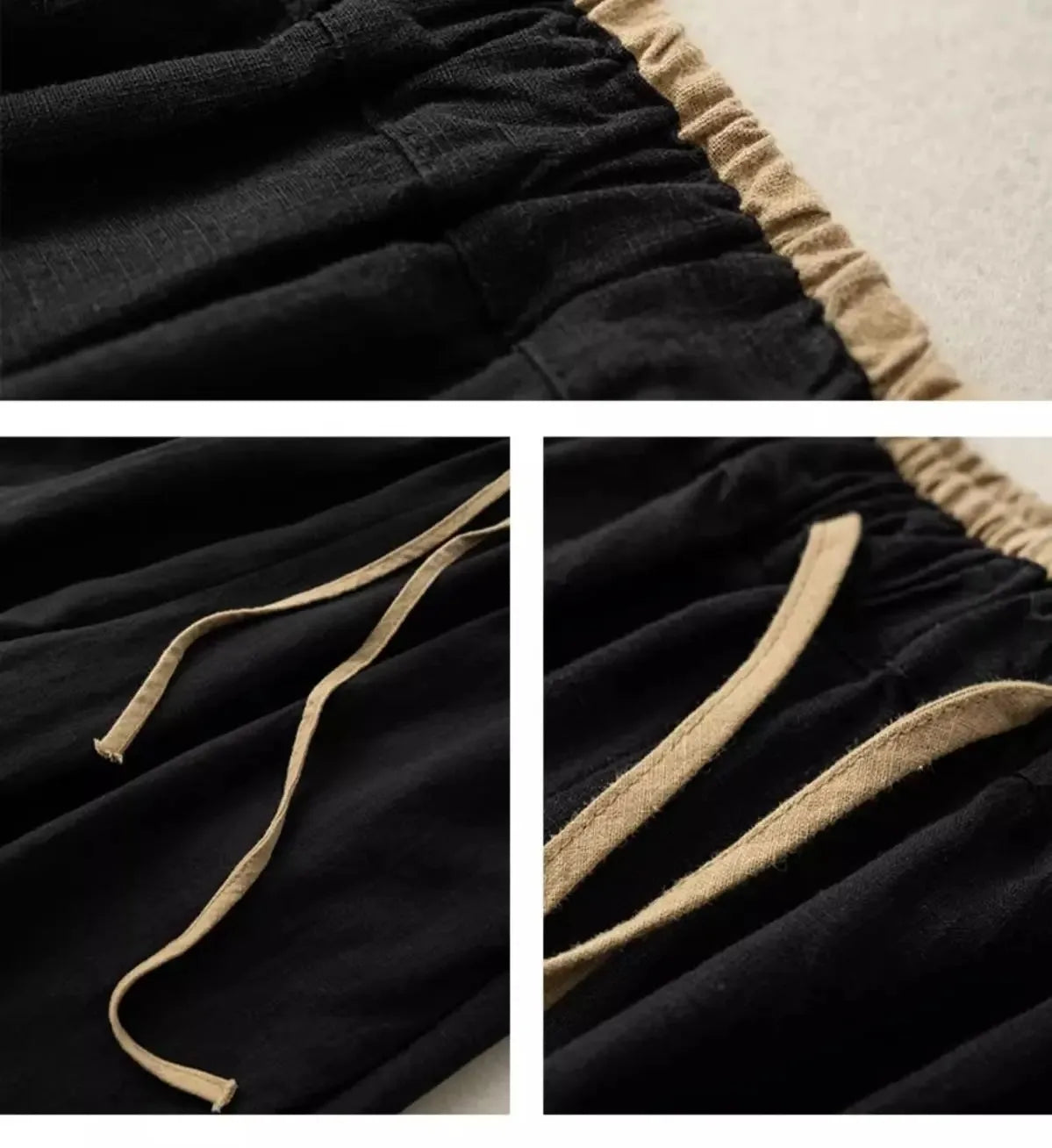 Elegant Cotton Linen Harem Trousers by Lauxs