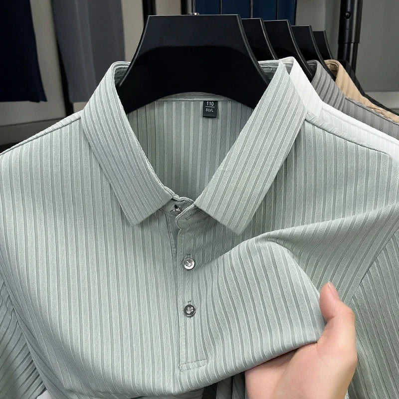 Lauxs Men's - Timeless Striped Polo Shirt