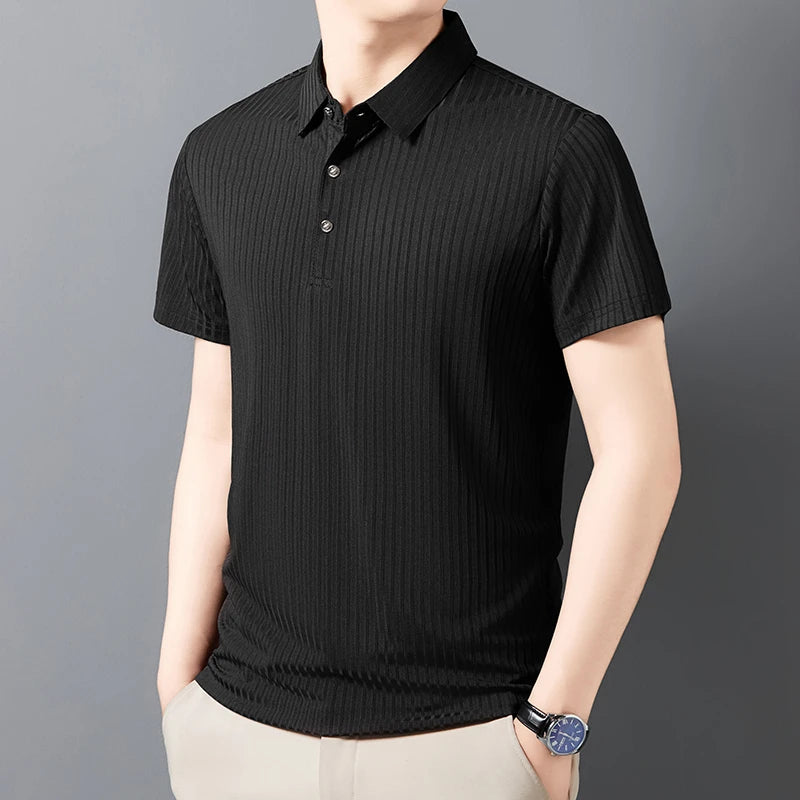 Lauxs Men's - Timeless Striped Polo Shirt