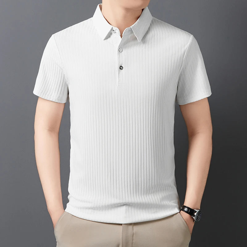Lauxs Men's - Timeless Striped Polo Shirt