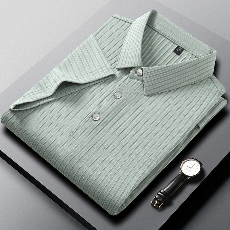 Lauxs Men's - Timeless Striped Polo Shirt