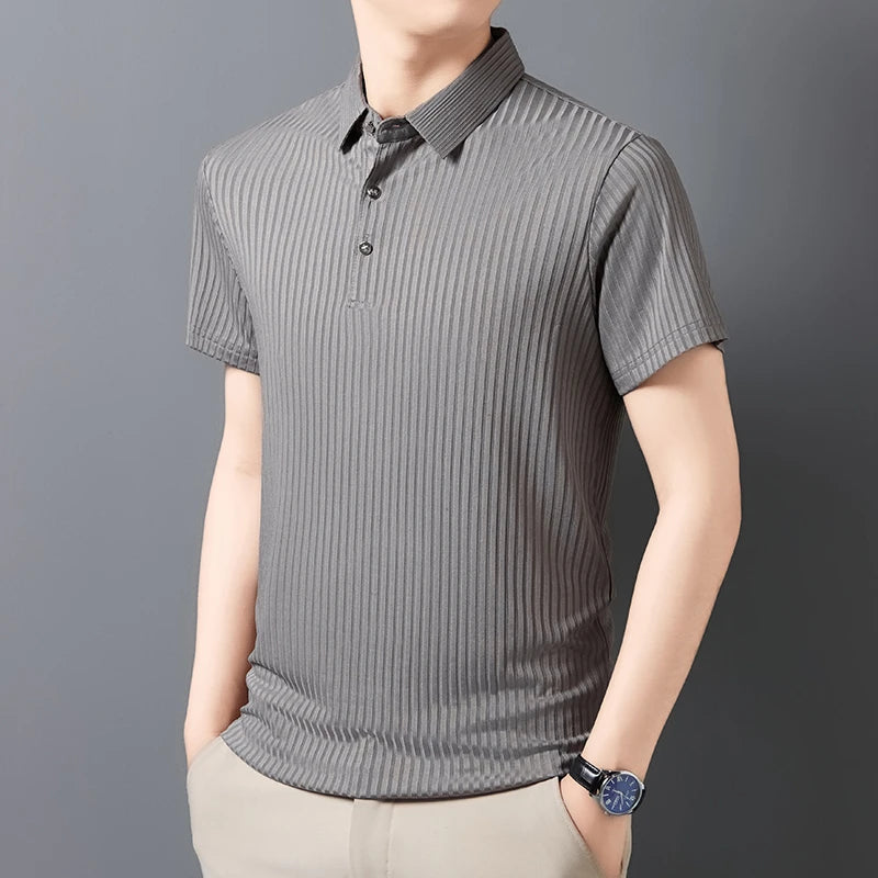 Lauxs Men's - Timeless Striped Polo Shirt