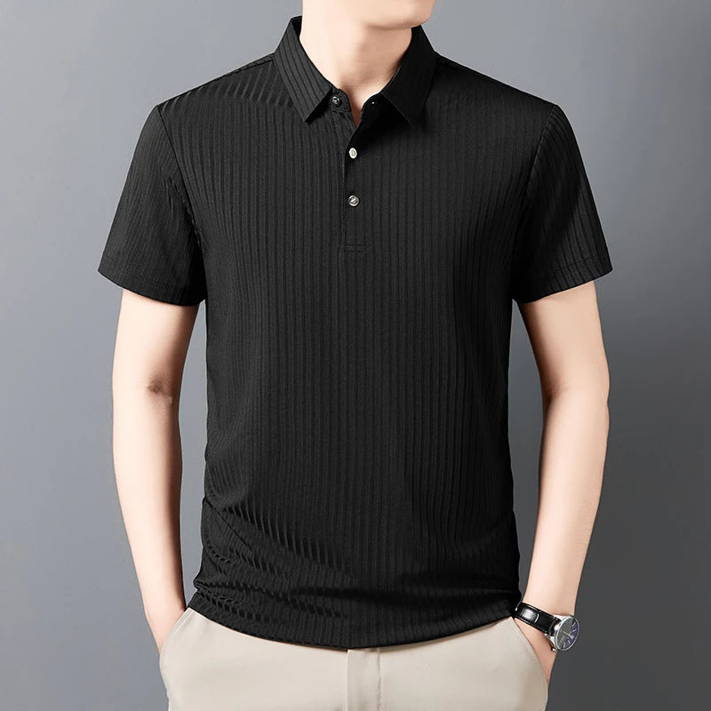 Lauxs Men's - Timeless Striped Polo Shirt