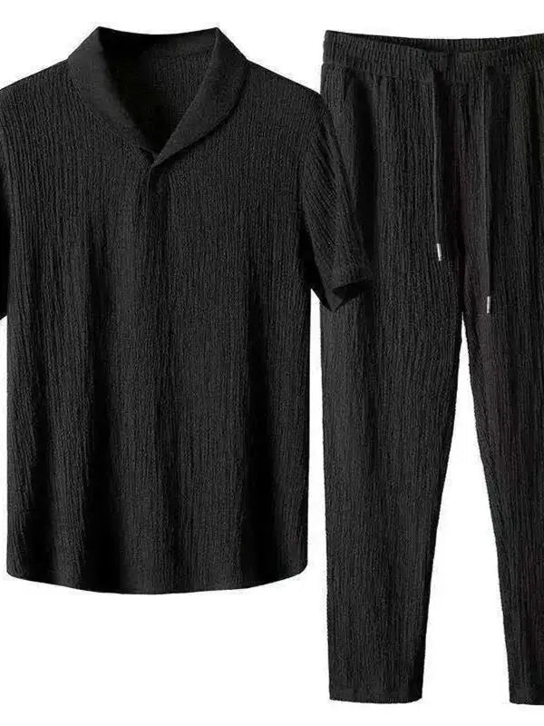 Lauxs Ice Silk Linen Summer Elegance Set