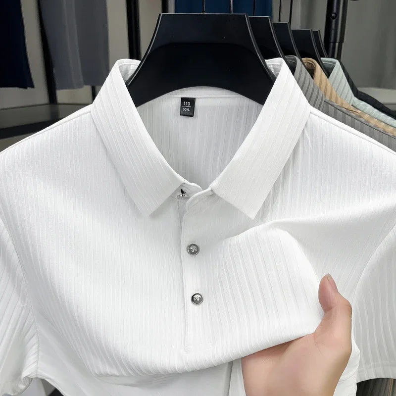 Lauxs Men's - Timeless Striped Polo Shirt