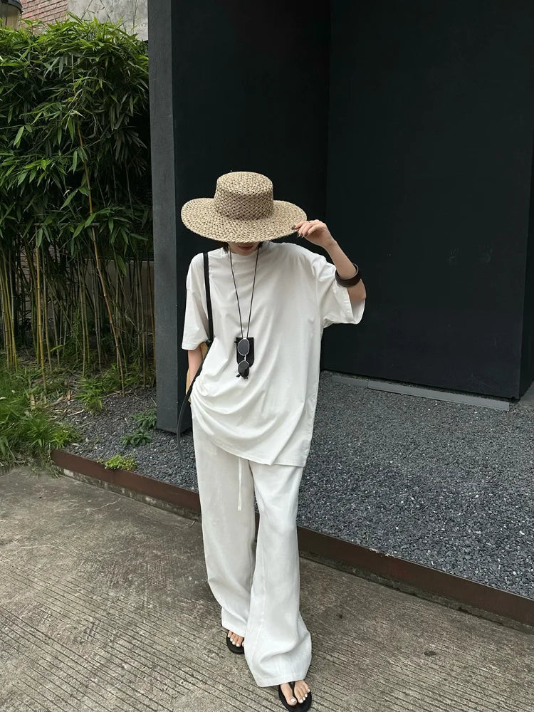 Lauxs - Elegant Linen Wide-Leg Trousers