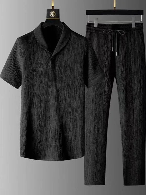Lauxs Ice Silk Linen Summer Elegance Set