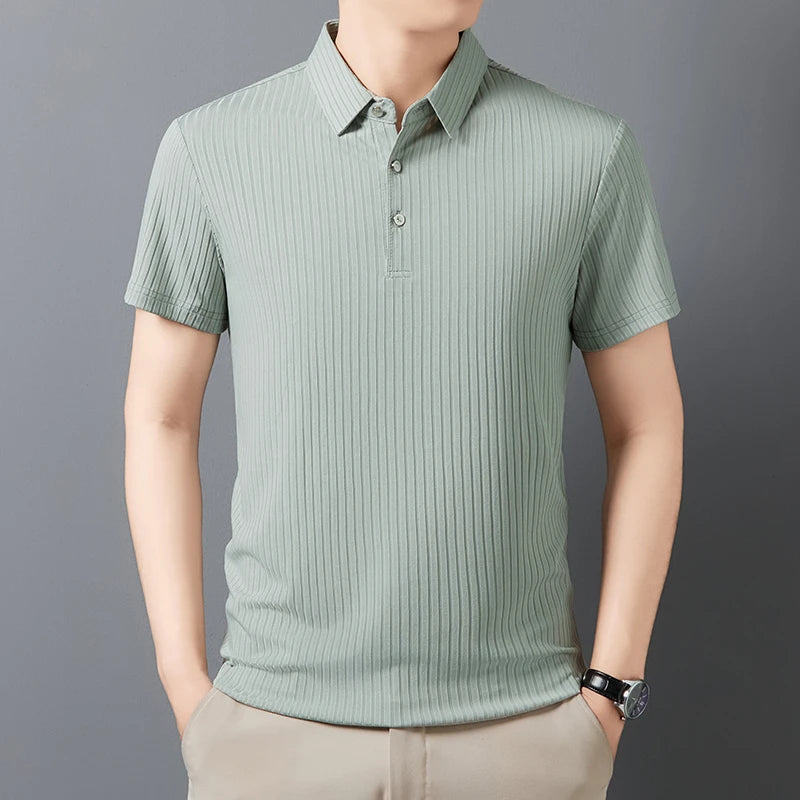 Lauxs Men's - Timeless Striped Polo Shirt