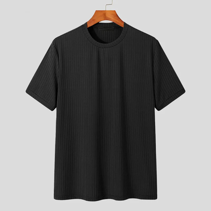 ribbed crew neck shirt - premium cotton