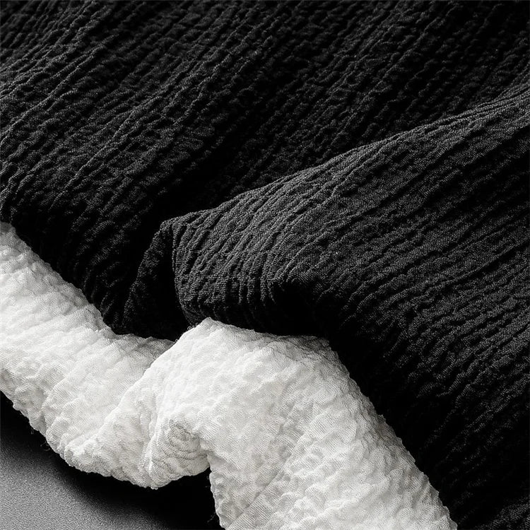 Lauxs Ice Silk Linen Summer Elegance Set