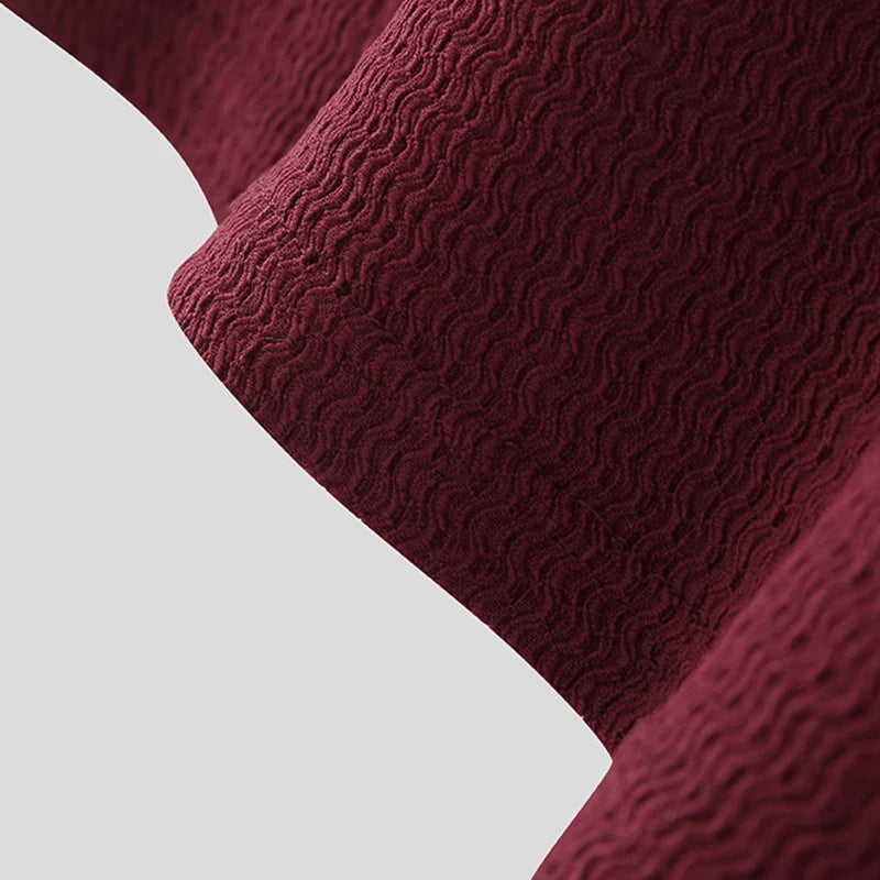 Men's Textured High-neck Tee by Lauxs