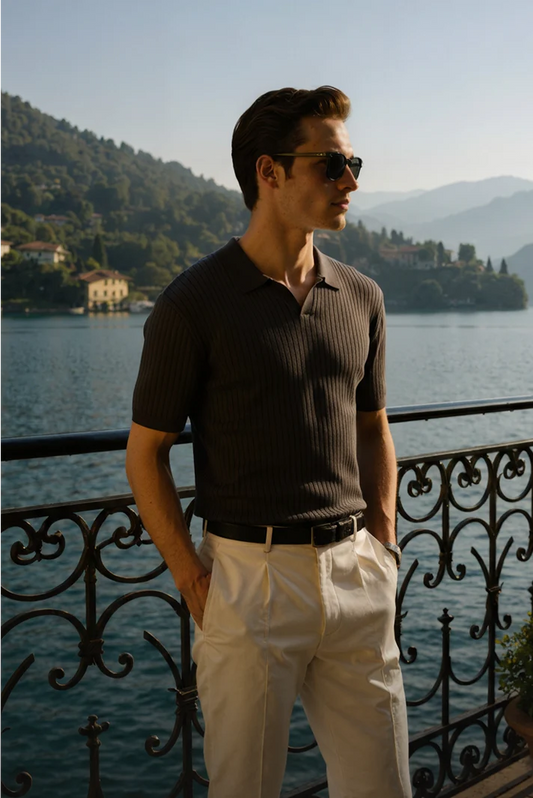 Lauxs Men's - Timeless Striped Polo Shirt